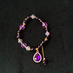 Taoist Blessed Crystal Bracelet for Mercury Retrograde, Natural Cat's Eye Aquamarine Moonstone Bracelet
