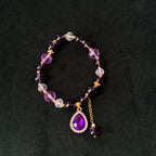 Taoist Blessed Crystal Bracelet for Mercury Retrograde, Natural Cat's Eye Aquamarine Moonstone Bracelet