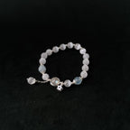 Taoist Blessed Crystal Bracelet for Mercury Retrograde, Natural Cat's Eye Aquamarine Moonstone Bracelet