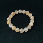 Taoist Blessed Golden Hematoid Quartz Bracelet, Vitality & Focus Amulet