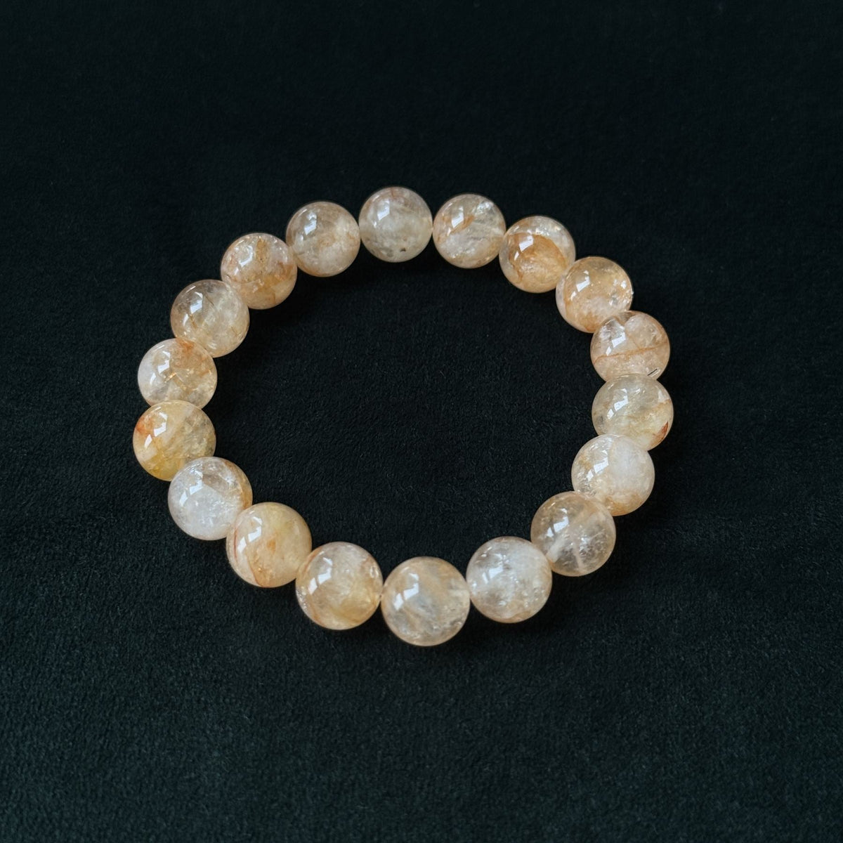 Taoist Blessed Golden Hematoid Quartz Bracelet, Vitality & Focus Amulet