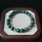 Taoist Blessed Green Tiger's Eye Bracelet, Courage & Confidence Amulet