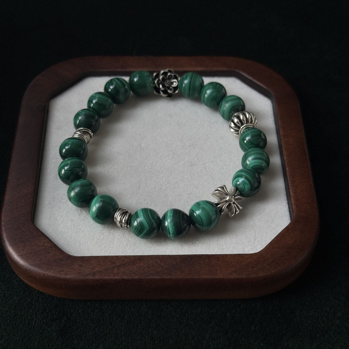 Taoist Blessed Green Tiger's Eye Bracelet, Courage & Confidence Amulet