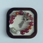 Taoist Blessed Labradorite & Moonstone Bracelet, Intuition & Transformation Amulet