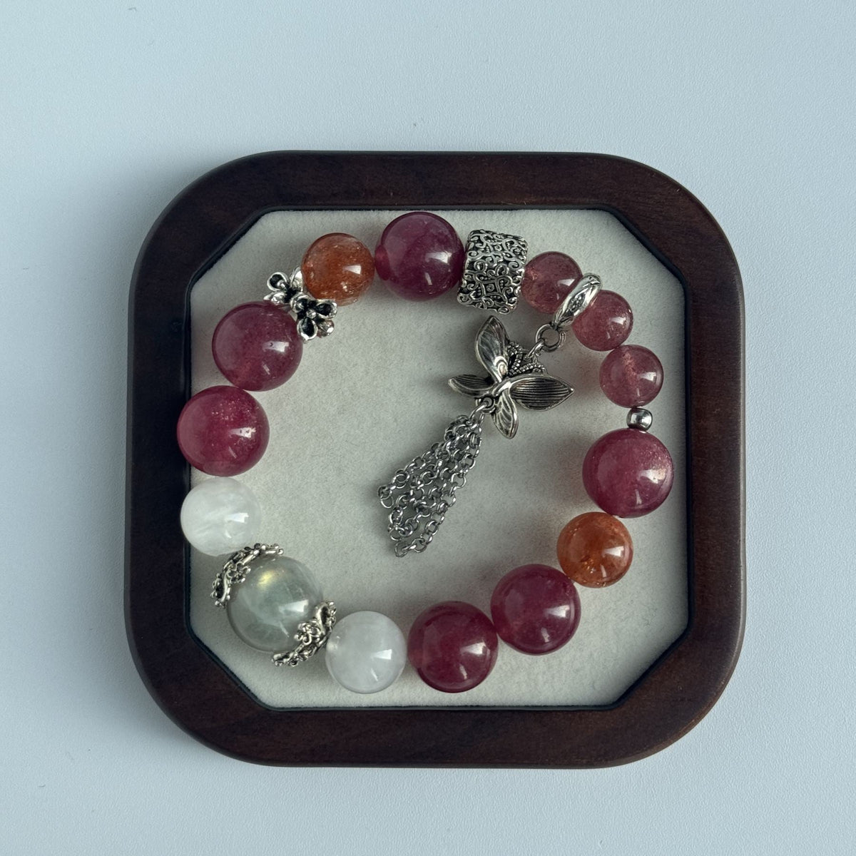 Taoist Blessed Labradorite & Moonstone Bracelet, Intuition & Transformation Amulet
