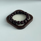 Taoist Blessed Mulberry Bodhi Seed Bracelet, Red Bodhi Root Mala Beads