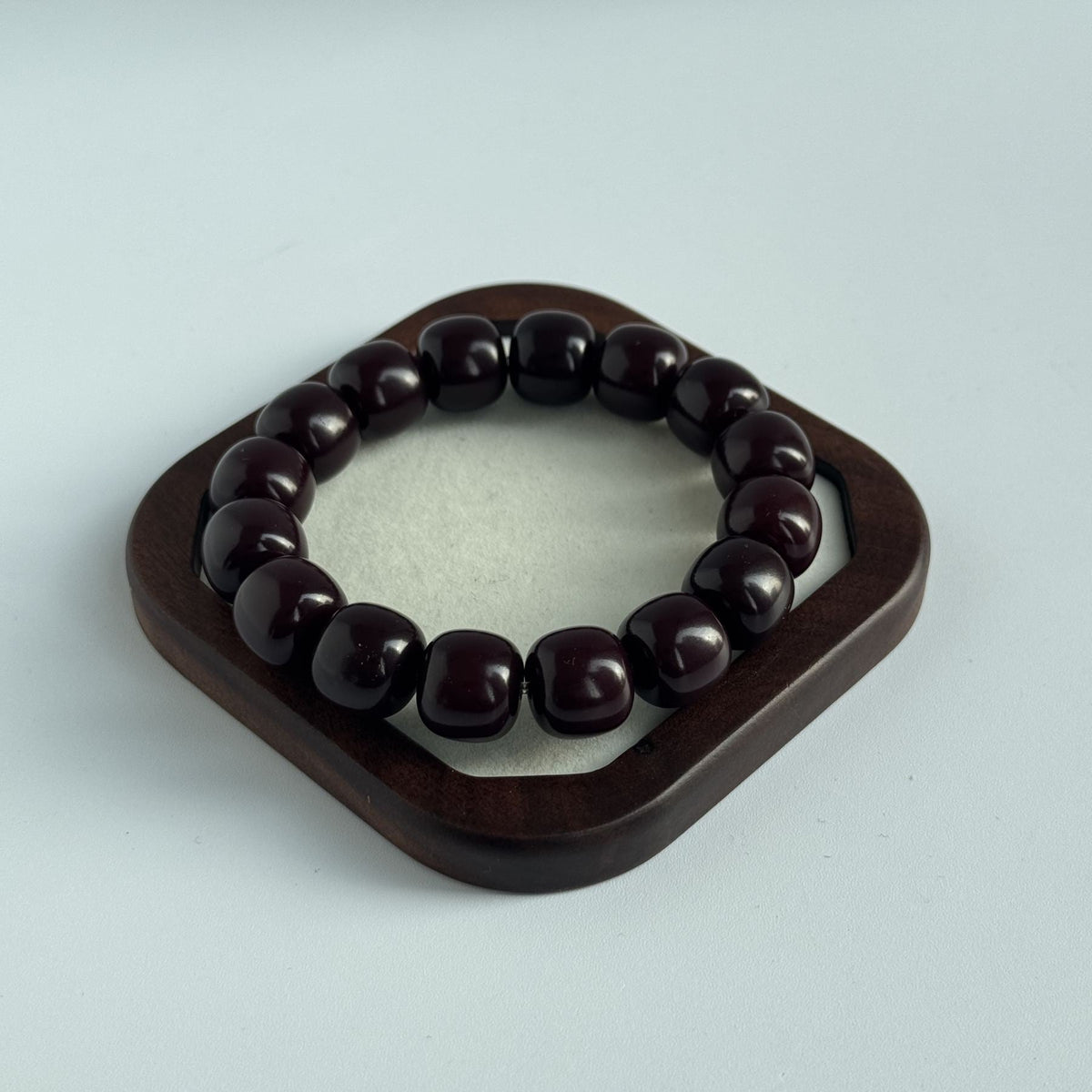 Taoist Blessed Mulberry Bodhi Seed Bracelet, Red Bodhi Root Mala Beads