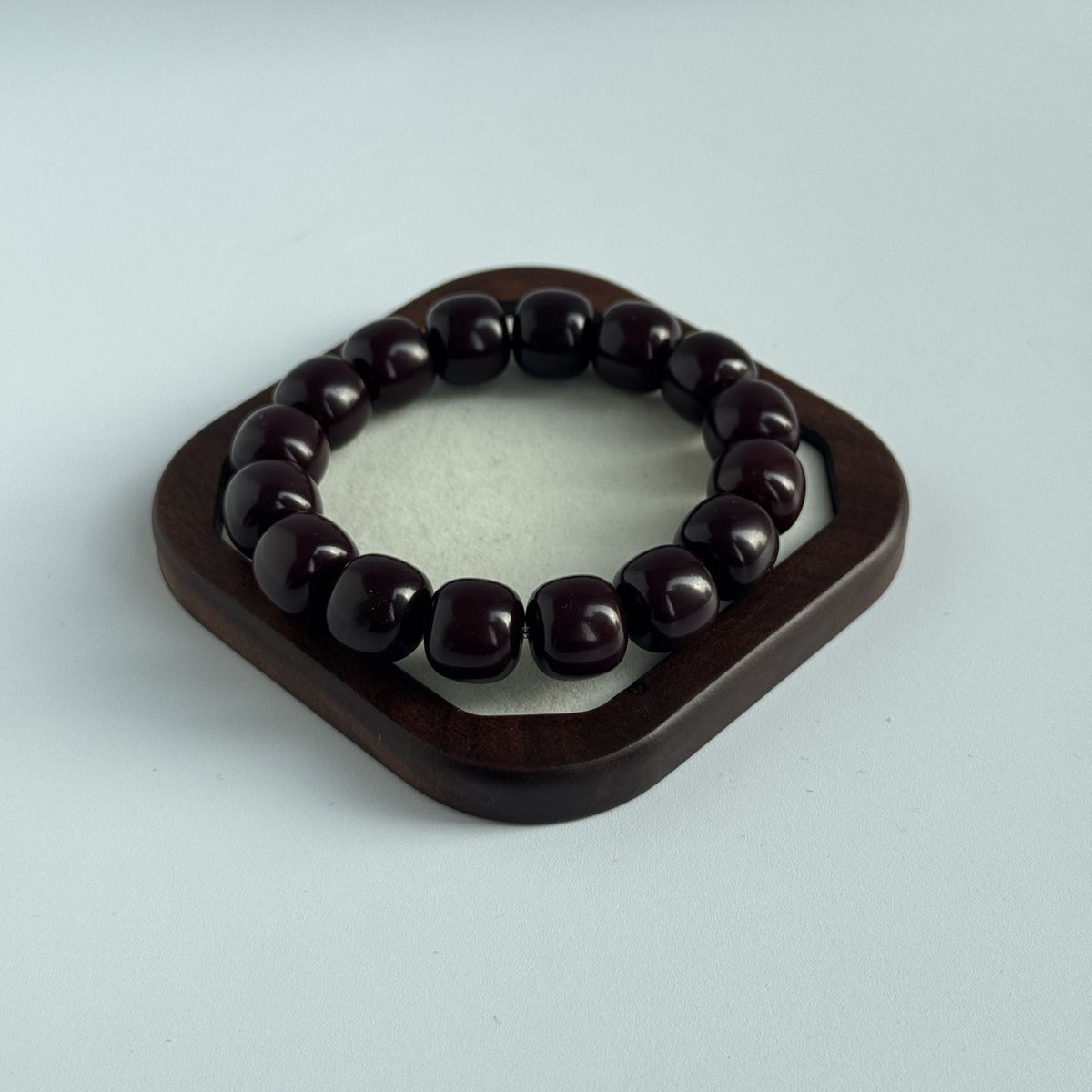 Taoist Blessed Mulberry Bodhi Seed Bracelet, Red Bodhi Root Mala Beads