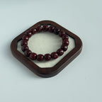 Taoist Blessed Mulberry Bodhi Seed Bracelet, Red Bodhi Root Mala Beads