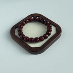 Taoist Blessed Mulberry Bodhi Seed Bracelet, Red Bodhi Root Mala Beads