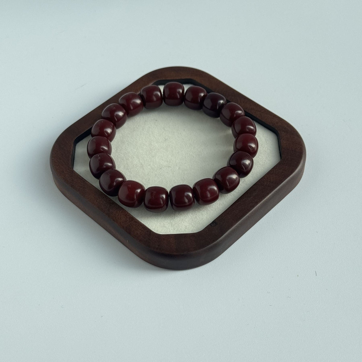 Taoist Blessed Mulberry Bodhi Seed Bracelet, Red Bodhi Root Mala Beads