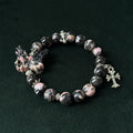 Taoist Blessed Rhodonite Butterfly Bracelet, Transformation & Emotional Healing Amulet