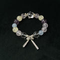 Taoist Blessed "Starry Bow" Multi-Stone Bracelet, Aquamarine & Amethyst Amulet