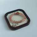 Taoist Blessed Strawberry Quartz Bracelet, Love & Vitality Amulet