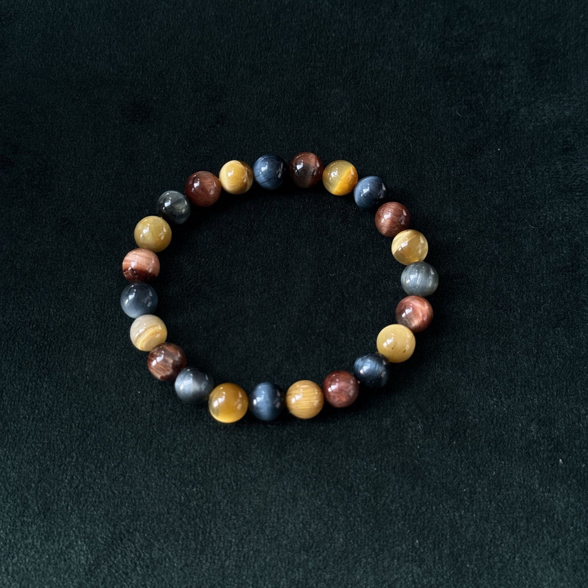 Taoist Blessed Triple Tiger's Eye Bracelet, Ultimate Protection & Confidence Amulet