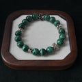 Taoist Blessed Yellow Asei Quartz Bracelet, Carved Fox Amulet for Charm & Protection