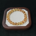 Taoist Blessed Yellow Phantom Quartz Bracelet, Wealth & Manifestation Amulet