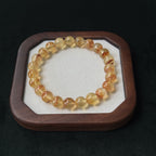 Taoist Blessed Yellow Phantom Quartz Bracelet, Wealth & Manifestation Amulet