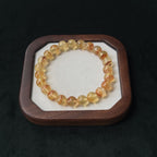 Taoist Blessed Yellow Phantom Quartz Bracelet, Wealth & Manifestation Amulet