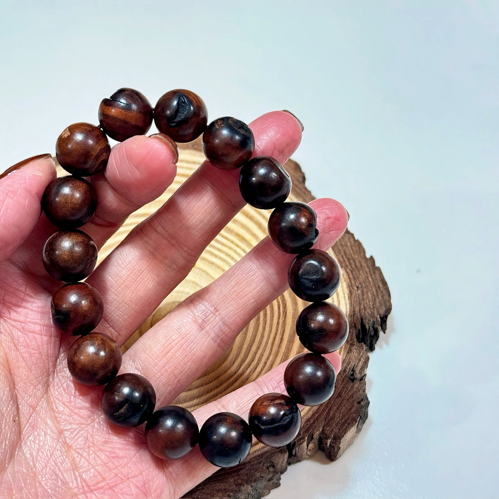Thunder-Struck Jujube Wood Bracelet | 12mm Taoist Protection Beads