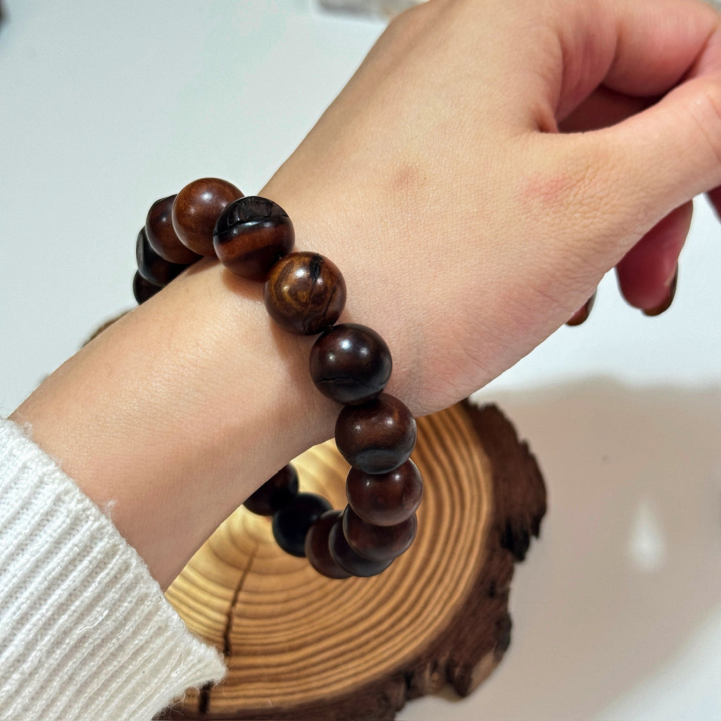 Thunder-Struck Jujube Wood Bracelet | 12mm Taoist Protection Beads