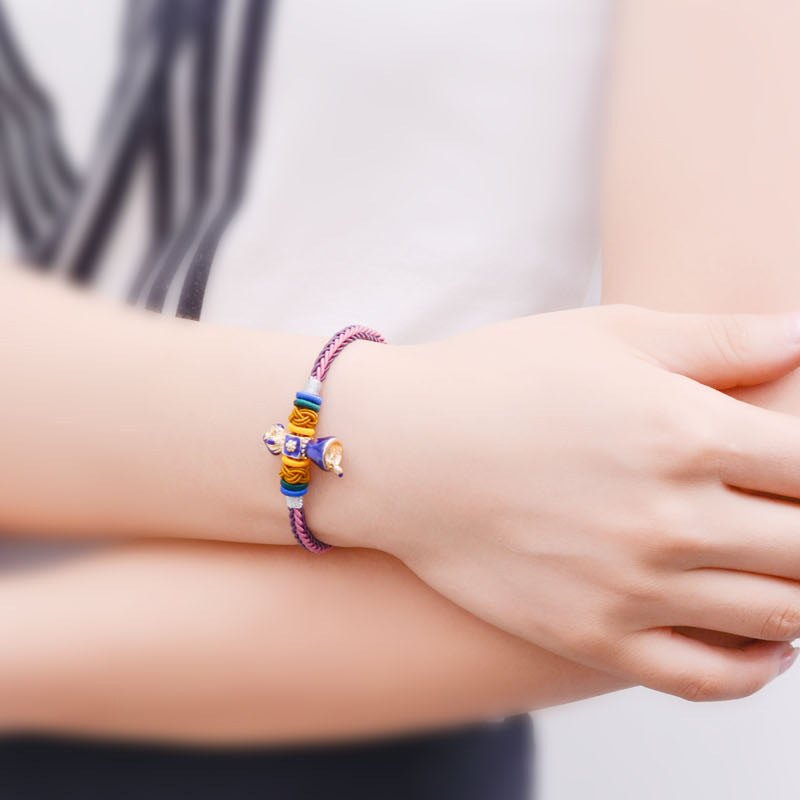 Tibetan Hand - Knitted Bracelet - EclipticJew