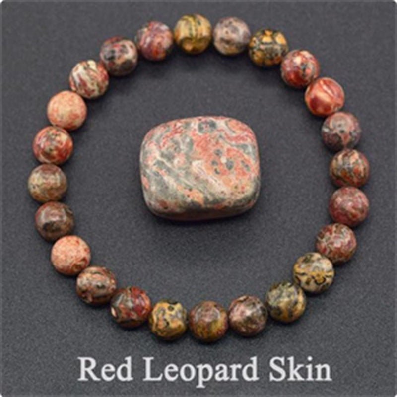 Tiger Eye Beaded Yoga Bracelet - Natural Stone Elastic - EclipticJew