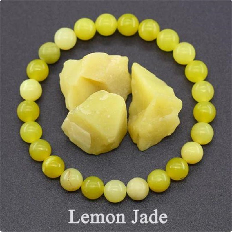 Tiger Eye Beaded Yoga Bracelet - Natural Stone Elastic - EclipticJew