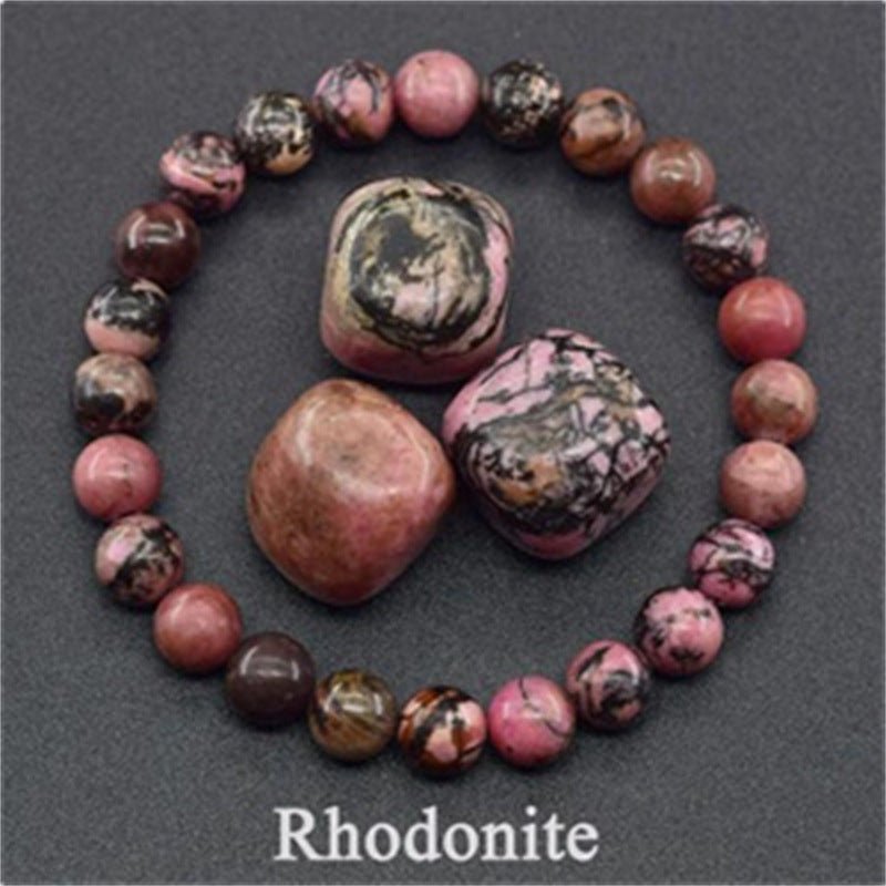 Tiger Eye Beaded Yoga Bracelet - Natural Stone Elastic - EclipticJew