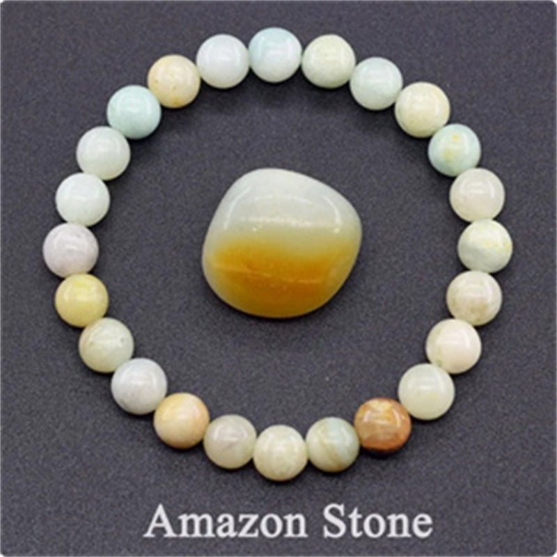 Tiger Eye Beaded Yoga Bracelet - Natural Stone Elastic - EclipticJew