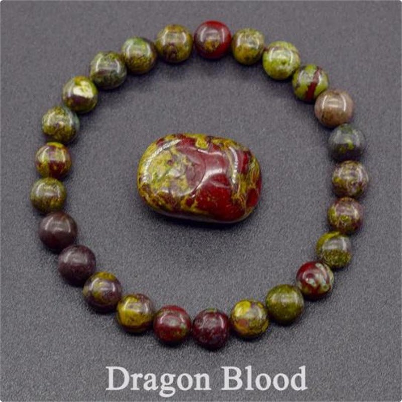 Tiger Eye Beaded Yoga Bracelet - Natural Stone Elastic - EclipticJew