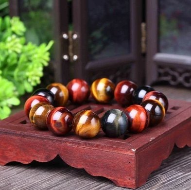 Tiger Eye Bracelet Natural Crystal Stone Buddha Bead Bracelet - EclipticJew