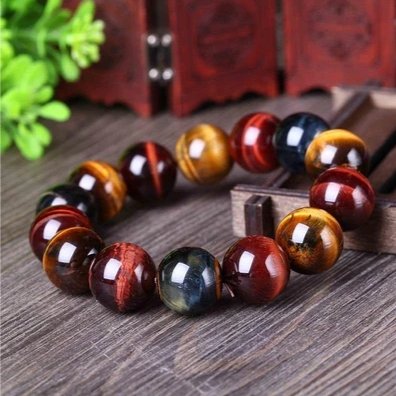 Tiger Eye Bracelet Natural Crystal Stone Buddha Bead Bracelet - EclipticJew