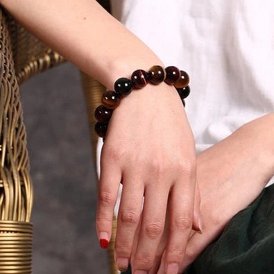 Tiger Eye Bracelet Natural Crystal Stone Buddha Bead Bracelet - EclipticJew