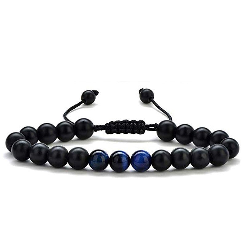 Tiger Eye Couple Bracelets Matte Black Agate Beads Bracelet - EclipticJew