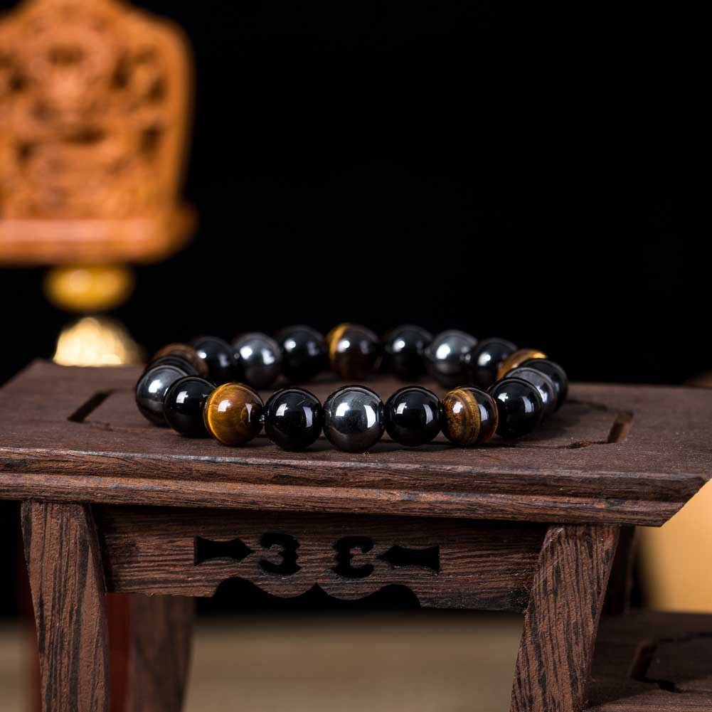 Tiger Eye Stone Bracelet Natural Stone Bracelet - EclipticJew