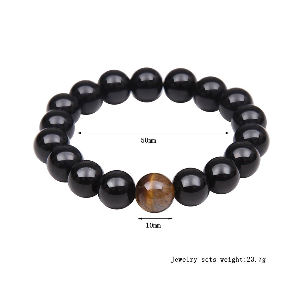 Tiger Eye Stone Bracelet Natural Stone Bracelet - EclipticJew