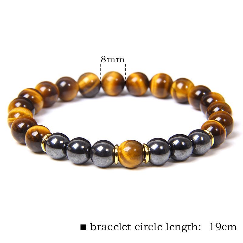Tiger Eye Stone Bracelet Natural Stone Bracelet - EclipticJew