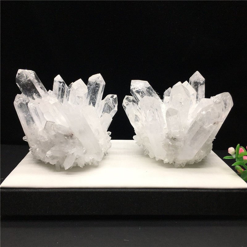 Tranquil White Crystal Cluster - Raw Stone for Purity and Peace - EclipticJew