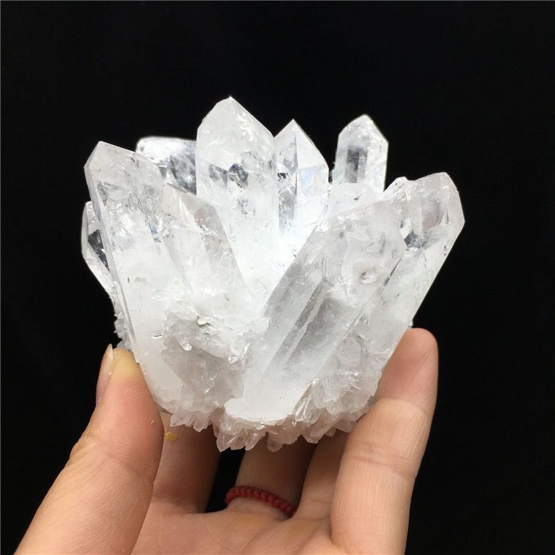 Tranquil White Crystal Cluster - Raw Stone for Purity and Peace - EclipticJew