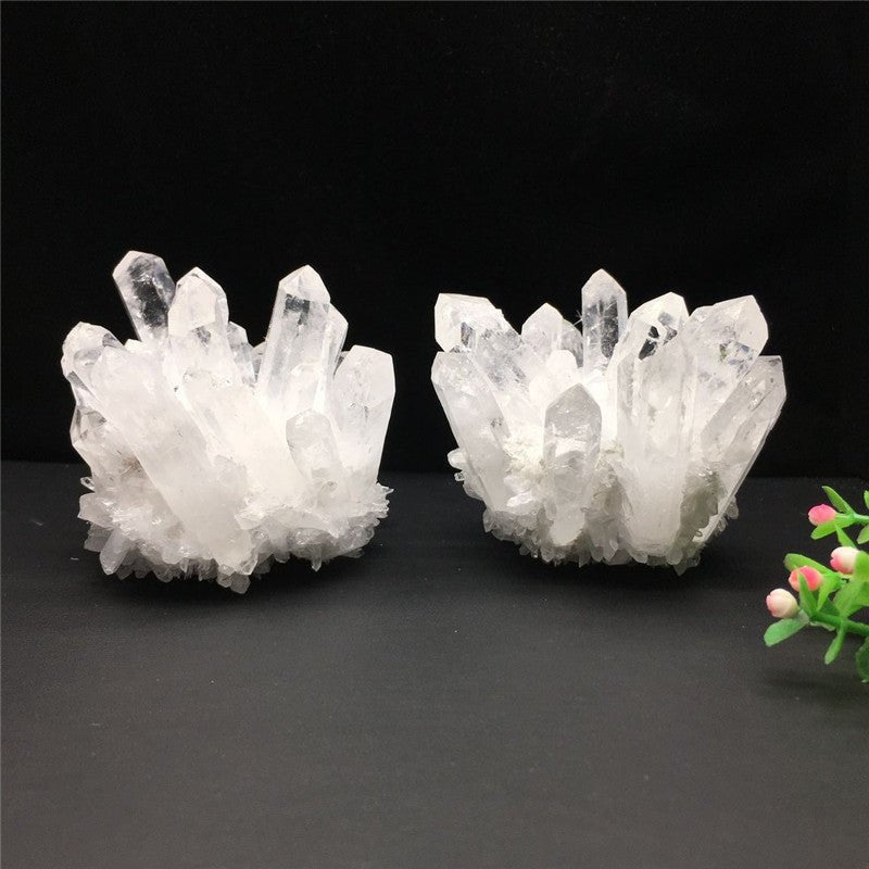Tranquil White Crystal Cluster - Raw Stone for Purity and Peace - EclipticJew