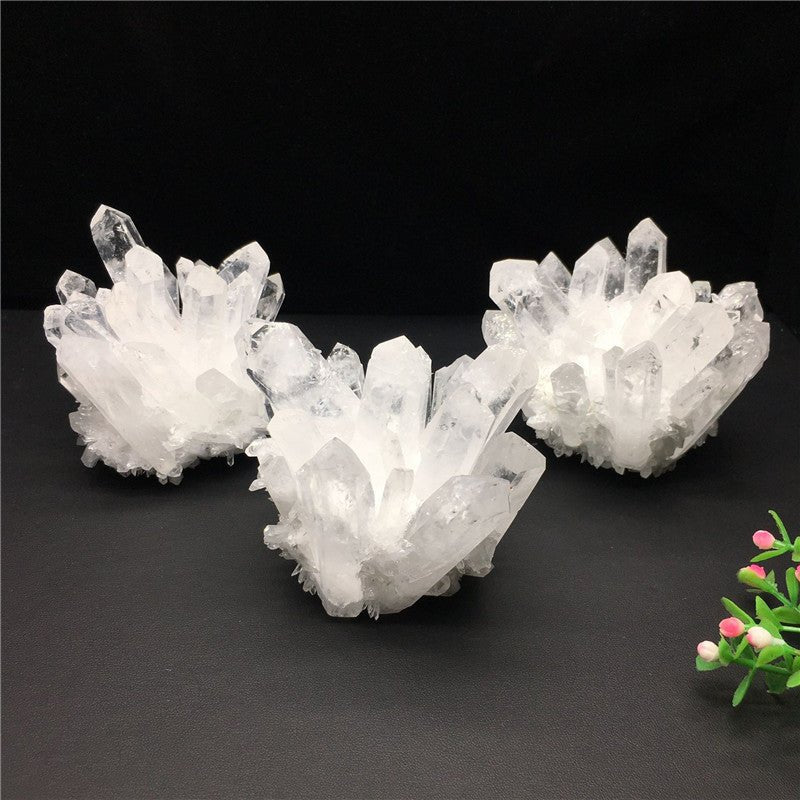 Tranquil White Crystal Cluster - Raw Stone for Purity and Peace - EclipticJew