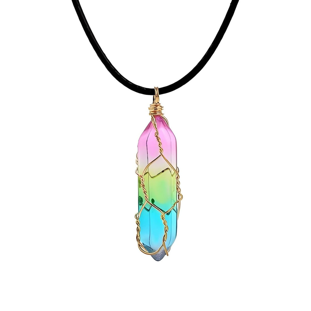 Transparent Geometric Diamond Crystal Necklace - EclipticJewpendant