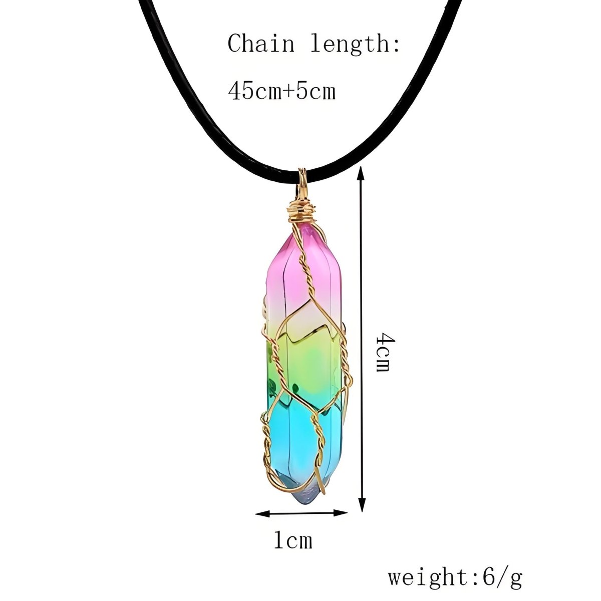 Transparent Geometric Diamond Crystal Necklace - EclipticJewpendant