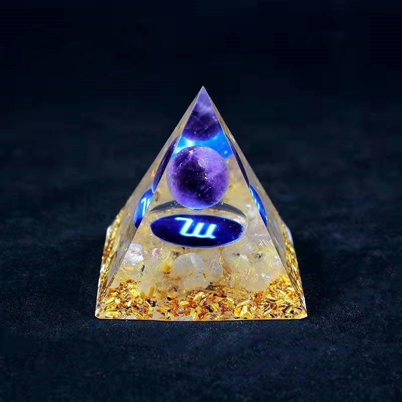 Twelve Constellation Chakra Pyramid Crystal Gravel Bedroom Ornament - EclipticJew