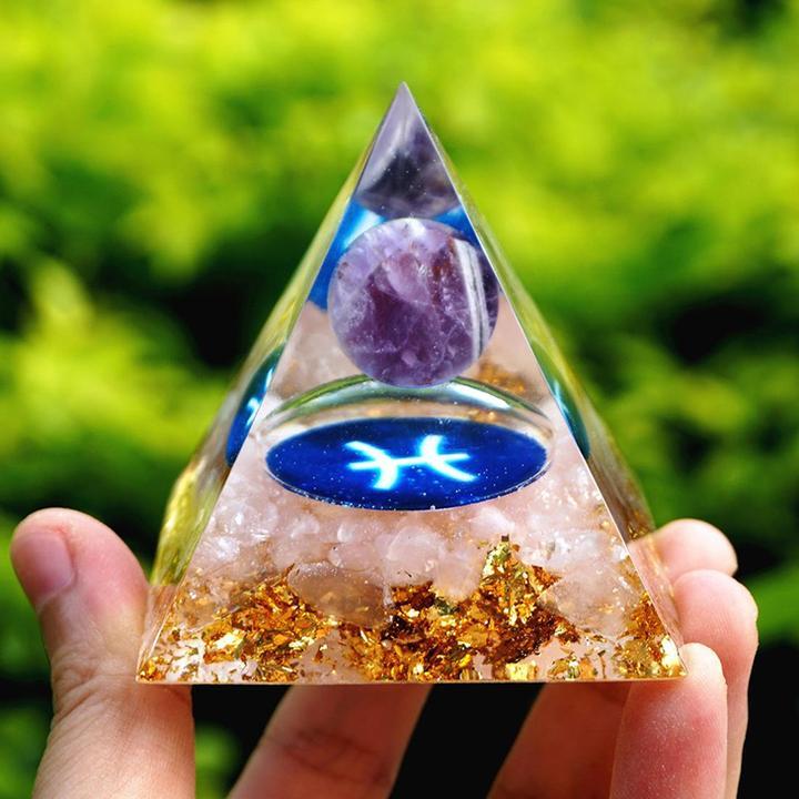 Twelve Constellation Chakra Pyramid Crystal Gravel Bedroom Ornament - EclipticJew