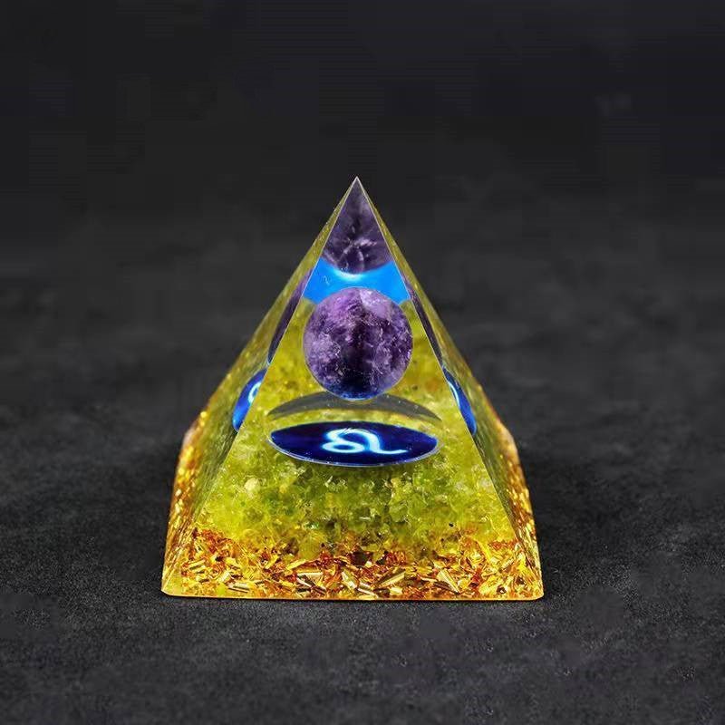 Twelve Constellation Chakra Pyramid Crystal Gravel Bedroom Ornament - EclipticJew
