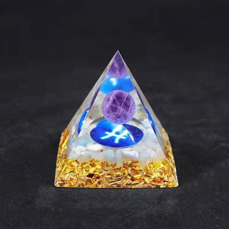 Twelve Constellation Chakra Pyramid Crystal Gravel Bedroom Ornament - EclipticJew