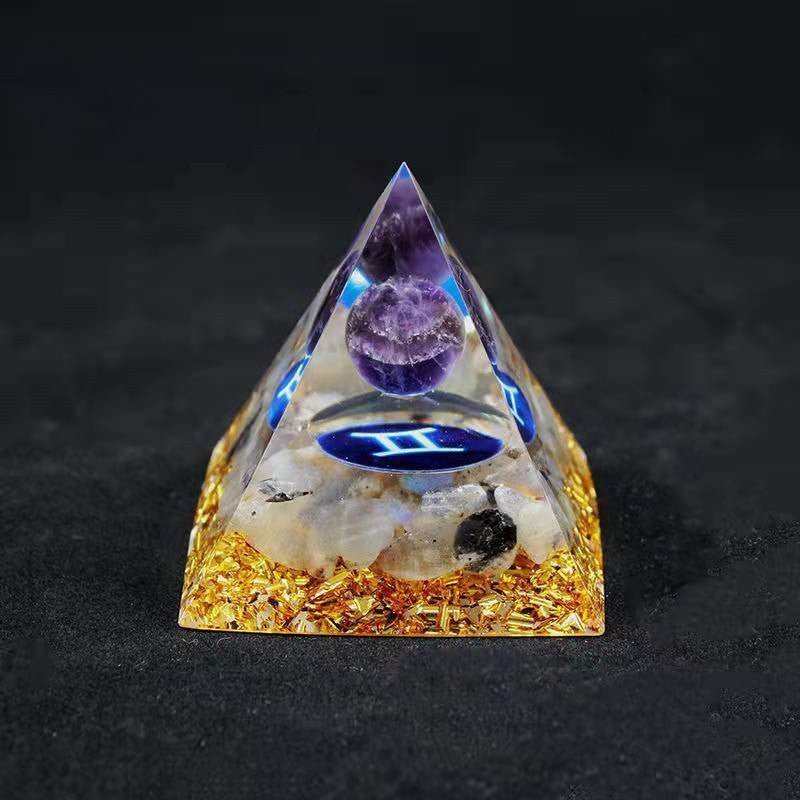 Twelve Constellation Chakra Pyramid Crystal Gravel Bedroom Ornament - EclipticJew