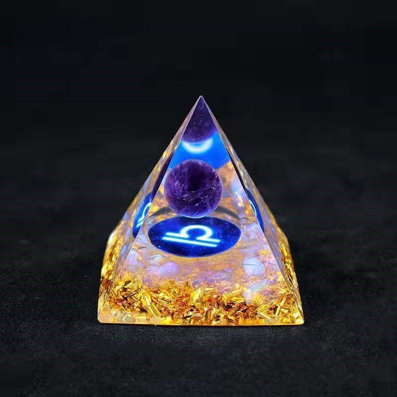 Twelve Constellation Chakra Pyramid Crystal Gravel Bedroom Ornament - EclipticJew